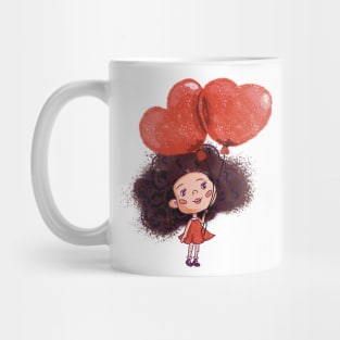 Girl with balloons Mug